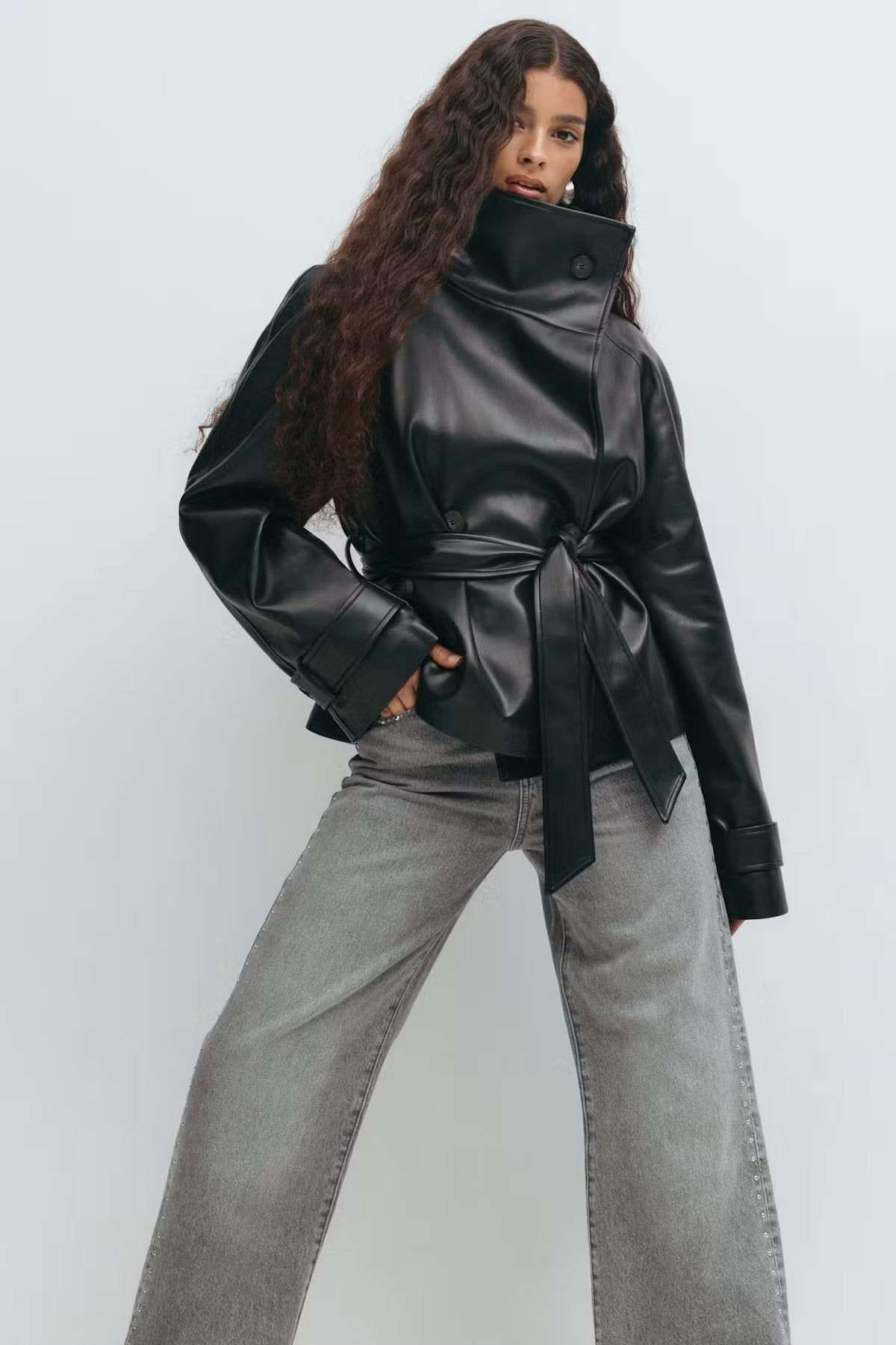 Ely | Belted Leather Jacket