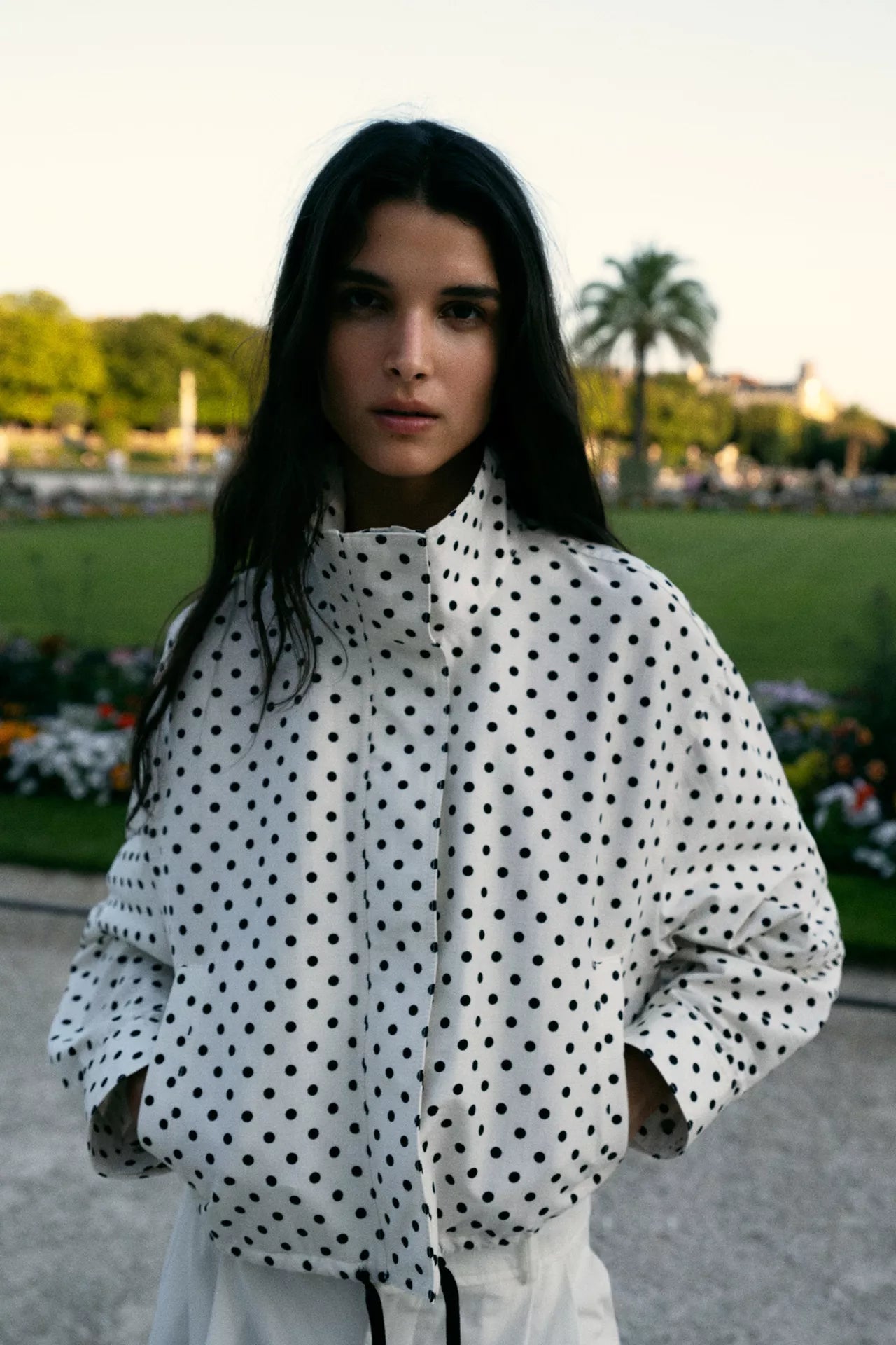 Ivy | Polka Dot Bomber Jacket