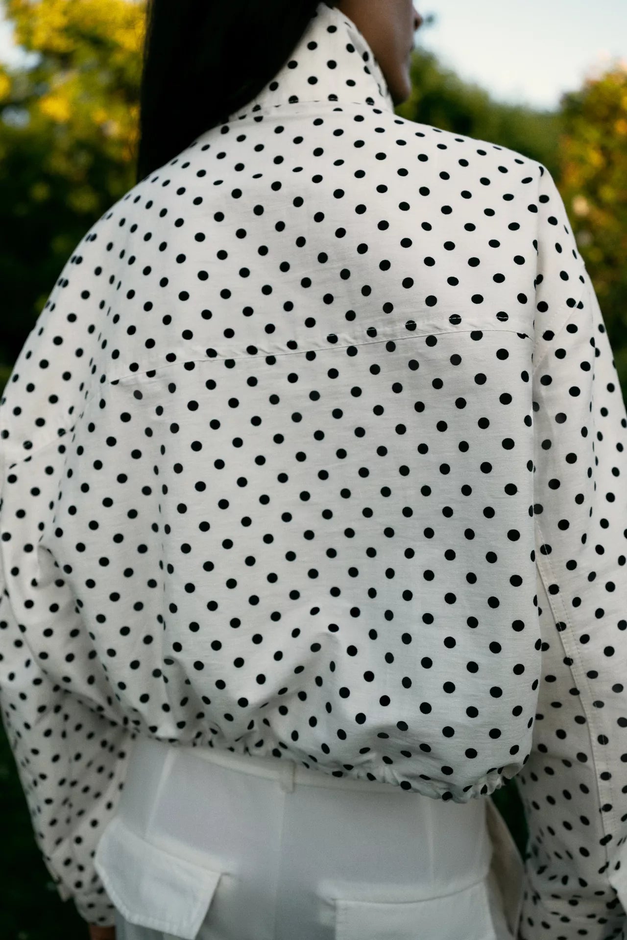 Ivy | Polka Dot Bomber Jacket