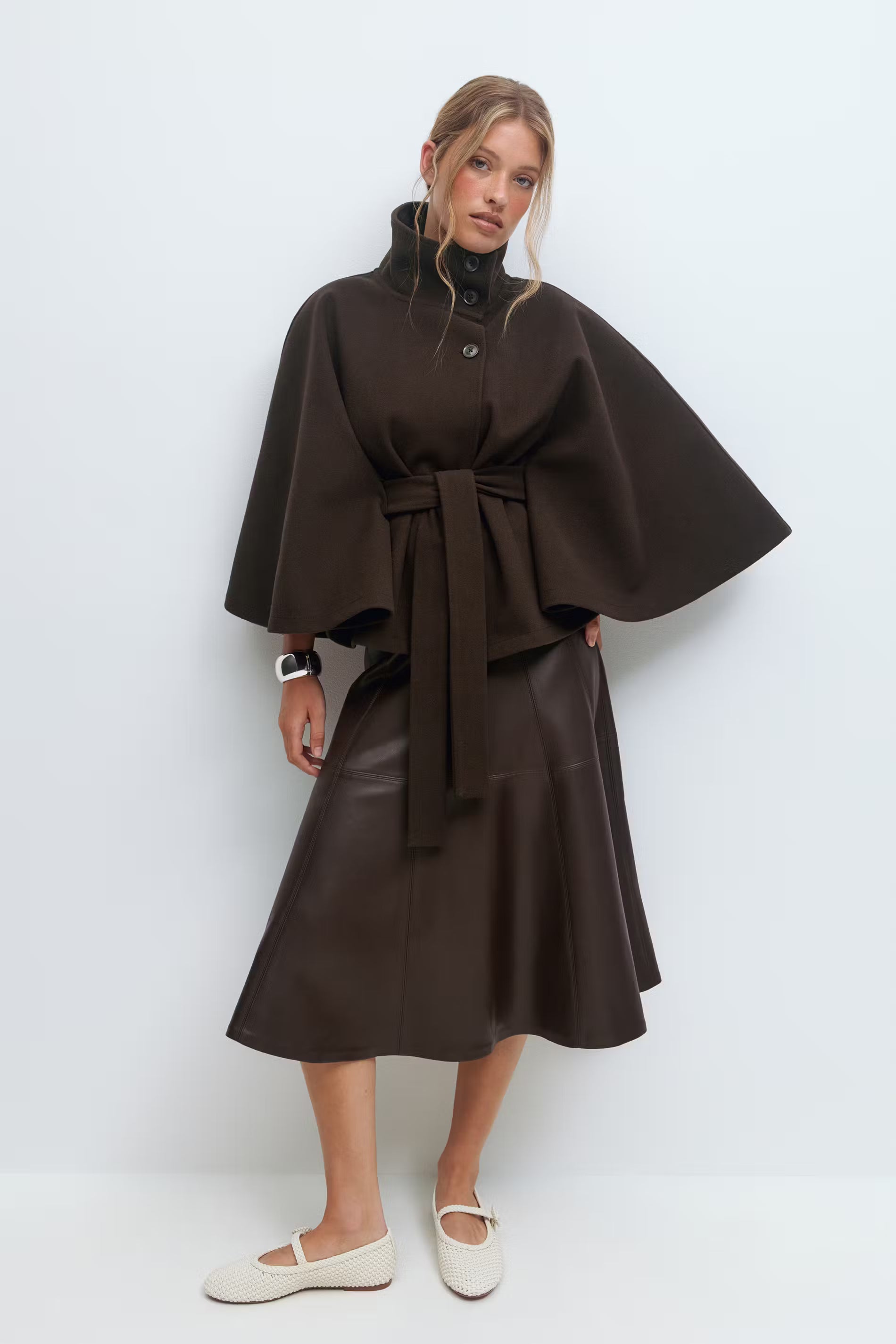 Gianna | Cape Belt Coat