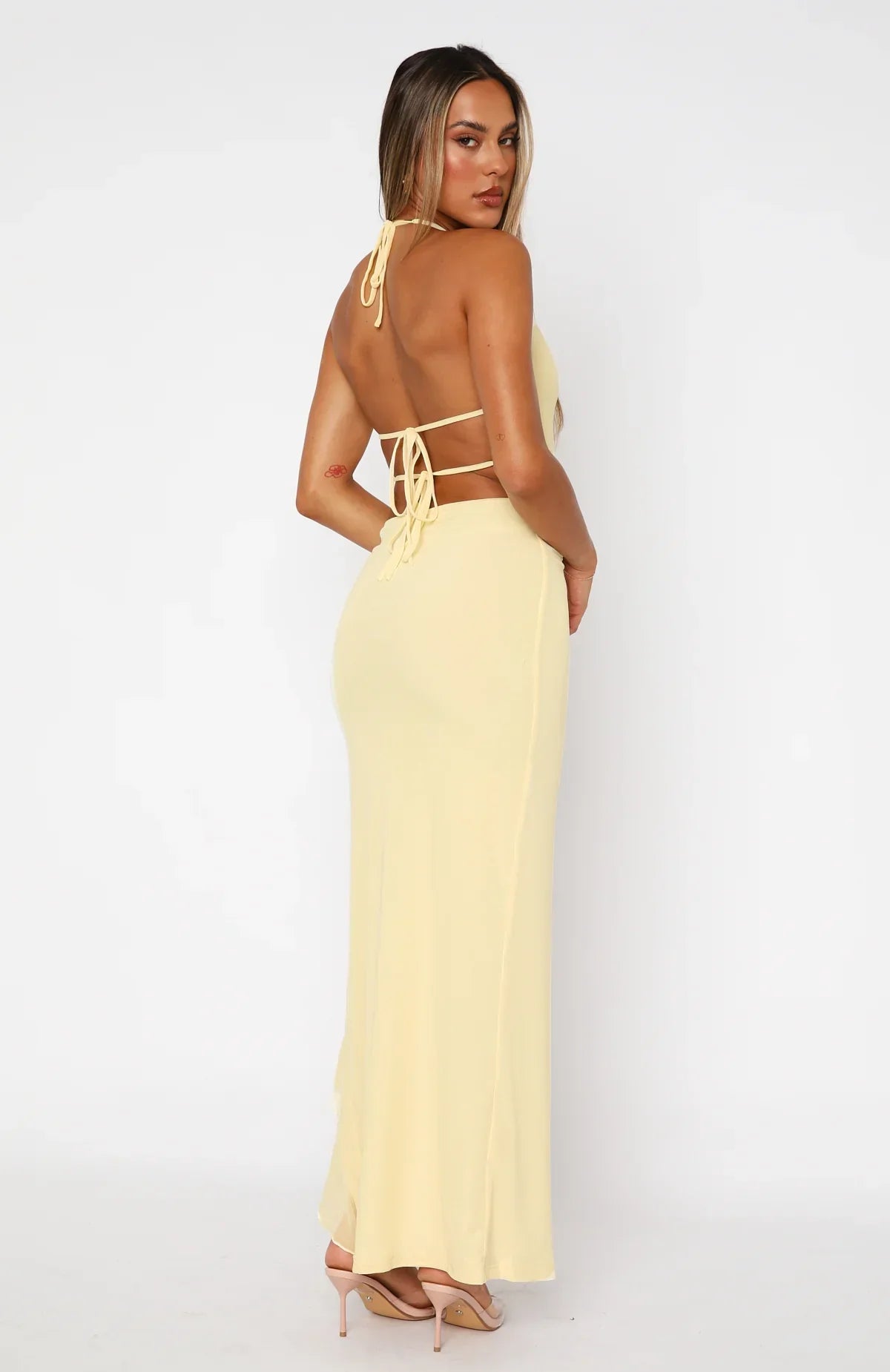 Ella | Ruffled Tie Maxi Dress